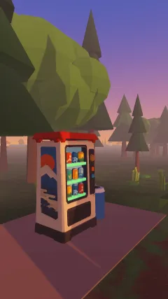 A vending machine in the woods